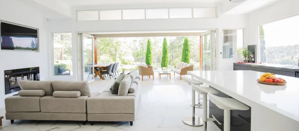 Aluminium window installation